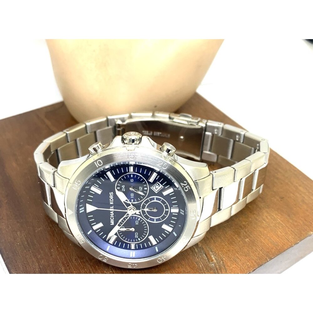 Michael Kors Men's Watch MK9107 Quartz Chronograph Blue Dial Stainless Steel - Picture 9 of 15